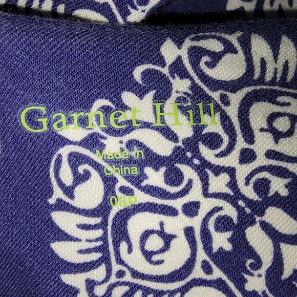 Garnet Hill Empire Medallion Print Maxi Dress Size 8P 8 Petite - Picture 6 of 7